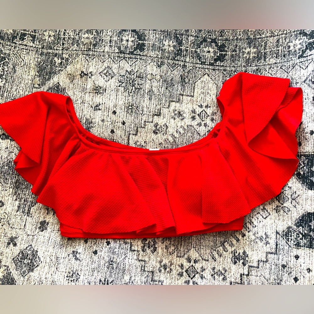 Off the shoulder swim top